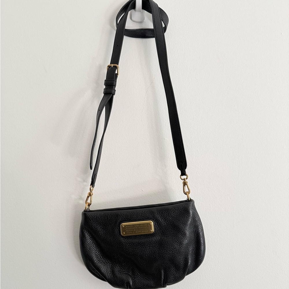 NWOT Marc by Marc Jacobs Q Percy Black Pebbled Leather Crossbody Mini Bag Purse - Picture 2 of 9